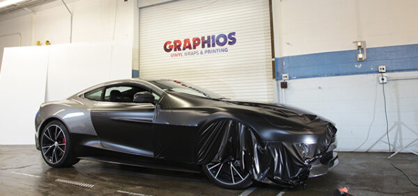 Black matte vehicle wrap Black matte vehicle wrap